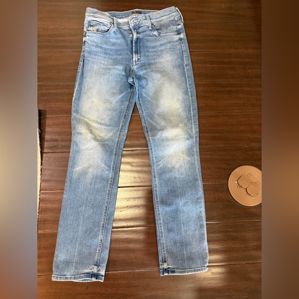 MOTHER Light Blue Straight-Leg Jeans